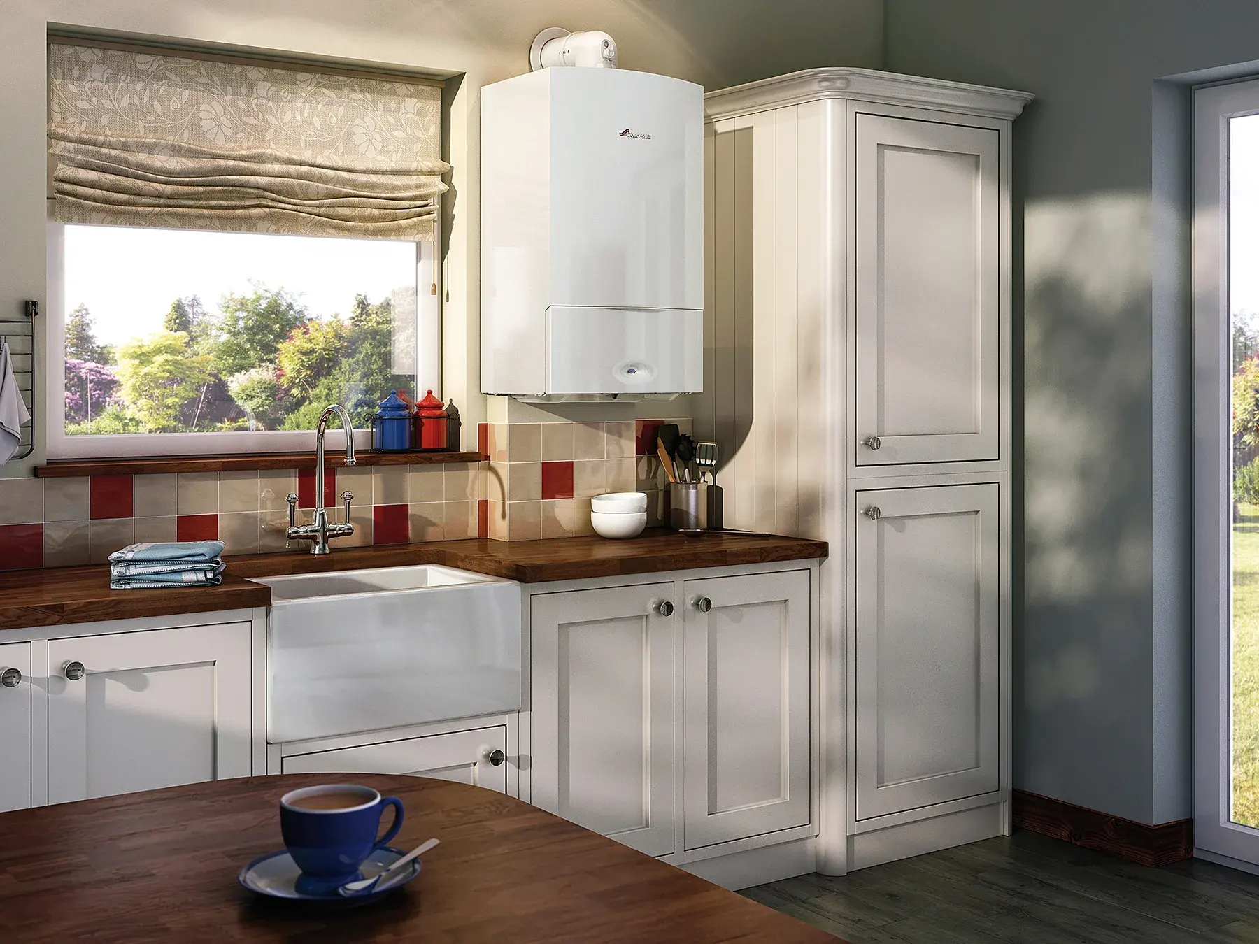 Modern boiler installation
